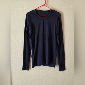 Lululemon Navy Long Sleeve Shirt Size 10 For Women